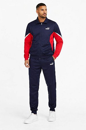 Agasalho Puma Masculino Ess Block-Vermelho/Azul Marinho 69176716