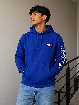 Moletom Tommy Hilfiger Masculino Letreiro-Azul Royal 4300143148
