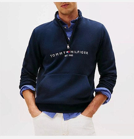 Moletom Tommy Hilfiger Masculino-Azul Marinho VB08229307