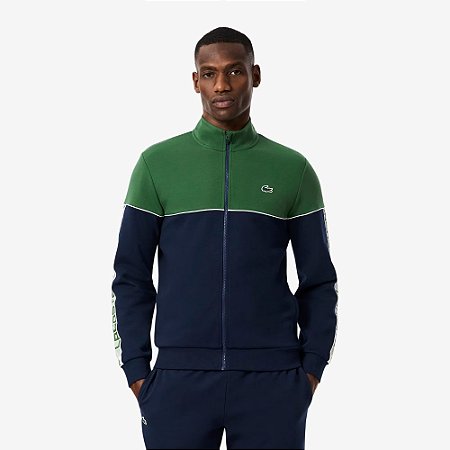 Moletom Lacoste Masculino Colour Block-Verde/Azul Marinho SH4751802