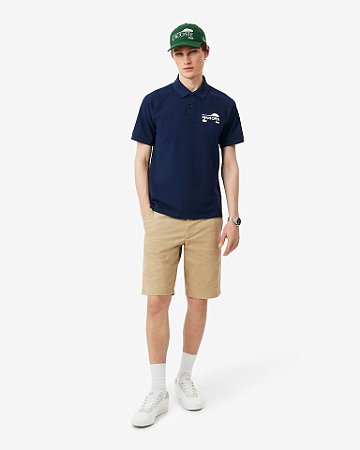 Polo Lacoste Masculina Edição Miami Open-Azul Marinho DH042751166