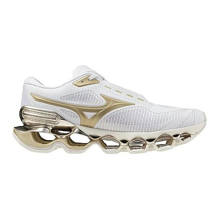 Tênis Mizuno Masculino  Wave Prophecy 15 SE- Branco/Dourado J1GC265036