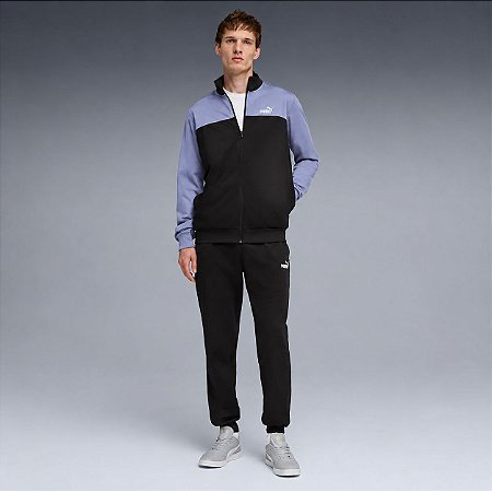 Agasalho Puma Masculino Poly Colorblock Cinza/Preto