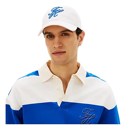Boné Masculino Tommy Hilfiger Script Soft - Branco e Azul