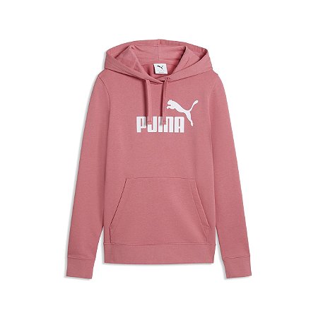 Moletom Feminino  Puma Ess No. 1 Logo com Capuz -Rosa 682391