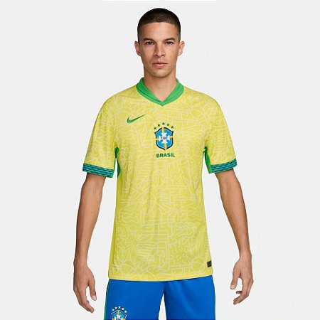 Camiseta Nike Masculina Seleção Brasileira-Amarela FJ4284