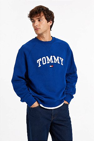 Moletom  Tommy Hilfiger Unissex-Azul XM063