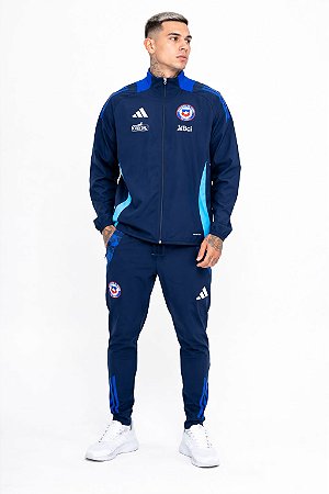 Agasalho Masculino Adidas Seleção Chile (Semi Novo)-Azul