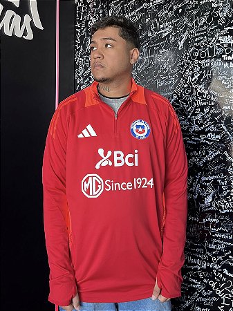 Manga Longa Masculina Adidas Chile -Vermelha