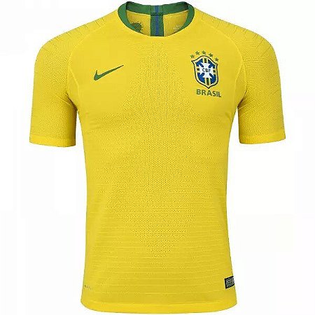 Camiseta Masculina Nike Seleção Brasileira Versão Jogador (corte justo) - Amarela CD7969