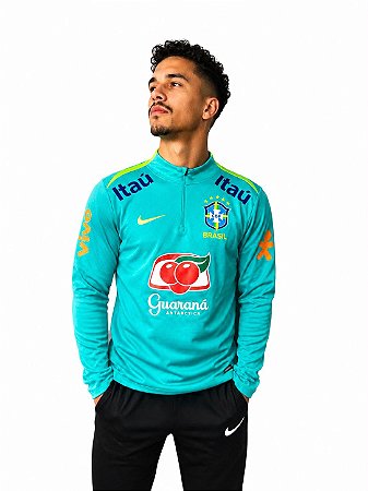 Manga Longa Masculina Nike Seleção Brasileira-Verde Água FZ5449