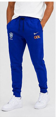 Calça Moletom Masculina Nike Seleção Brasileira-Azul Marinho FZ9440