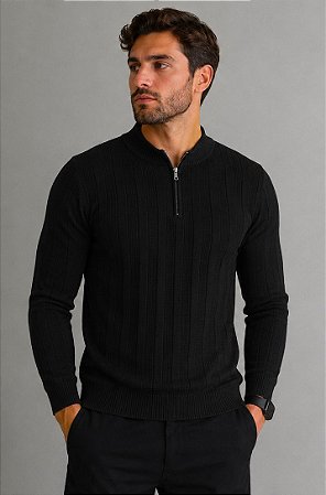 Suéter Masculino Texturizado-Preto 5724
