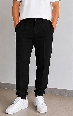 Calça Masculina Alfaiataria Fusion-Preta
