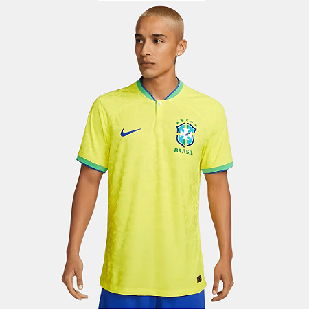 Camiseta Nike Masculina Seleção Brasileira Versão Jogador -Amarela DM9681