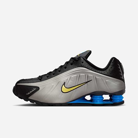 Tênis Masculino  Nike Shox R4 Brasil - Cinza/preto/azul - IO8134