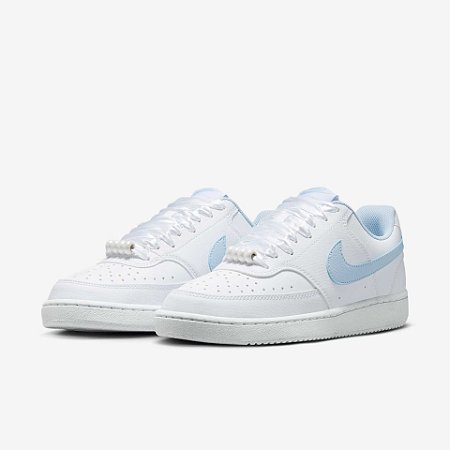 Tênis Nike Feminino Court Vision Low- Branco/azul  IB6652102