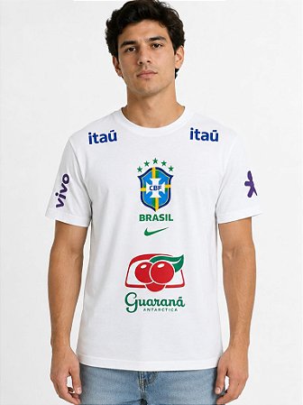 Camiseta Nike Masculina Seleção Brasileira-Branca IH2174100