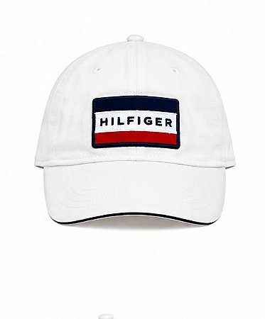 Boné Masculino Tommy Hilfiger "Plaquinha"-Branco