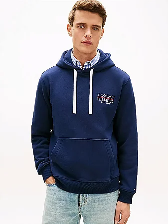Moletom Masculino Tommy Hilfiger-Azul Marinho MW42480401DCC
