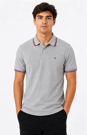 Polo Tommy Hilfiger Masculina-Cinza 78B2300