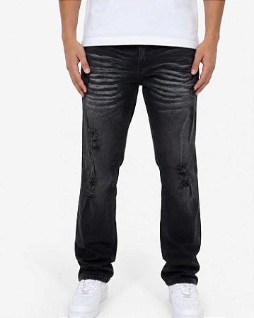 Calça Jeans Masculina Premium Denim-Preta 324