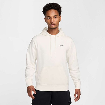 Moletom Masculino Nike Club Hoodie-Off White FN3866133