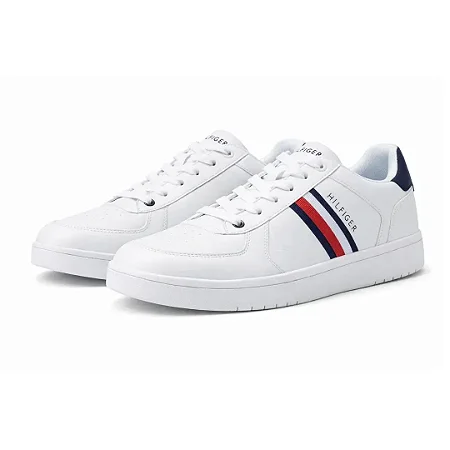 Tênis Masculino Tommy Hilfiger Stripe Atos-Branco THFMOFM01141