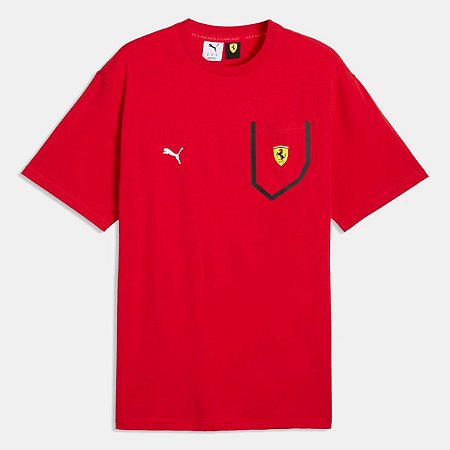 Camiseta Puma Masculina Ferrari Tech - Vermelha 636997