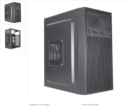 GABINETE 1 BAIA MICRO ATX COM FONTE K-MEX 200W GM-03NB - K-MEX