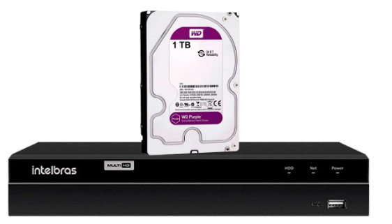 DVR INTELBRAS MHDX 1216 16 CANAIS COM HD DE 1 TERA WD PURPLE