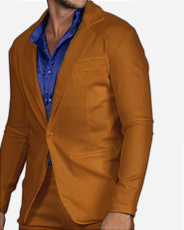 Blazer Slim Acetinado Caramelo
