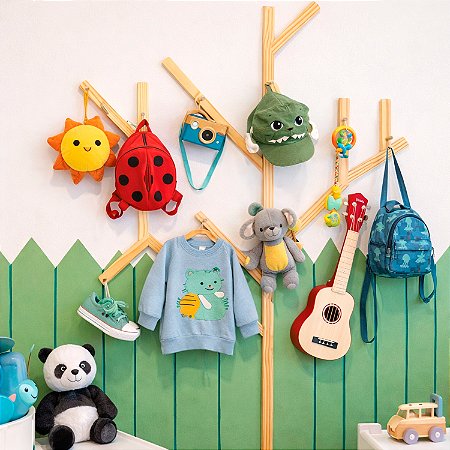 Cabideiro Árvore de Parede em Madeira Montessori Prime