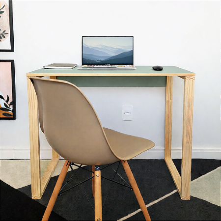 Mesa de Computador Madeira e MDF Nano Spazi