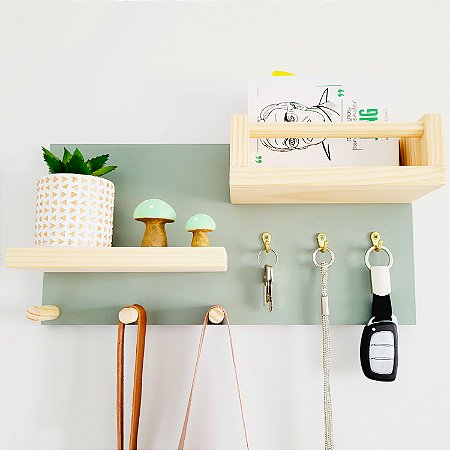 Porta Chaves Cabideiro Madeira MDF Prime