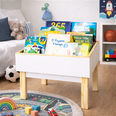 Revisteiro Infantil de Chão Madeira e MDF Bobi