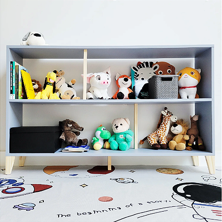 Estante Infantil Horizontal Madeira e MDF Bobi
