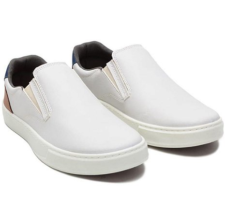 Tênis Masculino Ixória Casual Slip-on Fly Off-white
