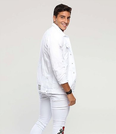 Jaqueta Masculina Sarja Branca Djn Street
