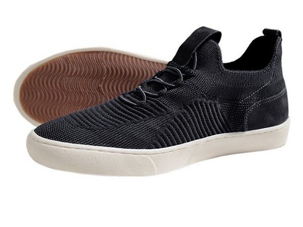 Tênis Masculino Casual Ixória Knit New York Preto