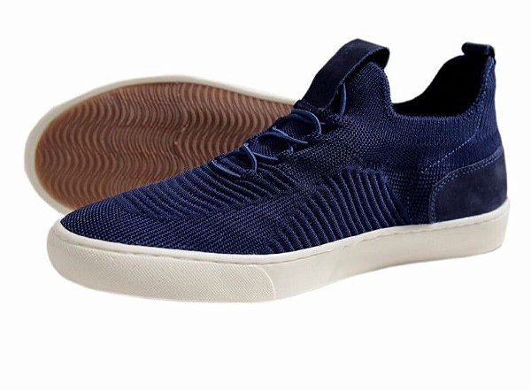 Tênis Masculino Casual Ixória Knit New York Marinho