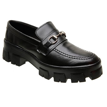 Sapato Mocassim Feminino Tratorado Oxford 10013 Siroco Preto