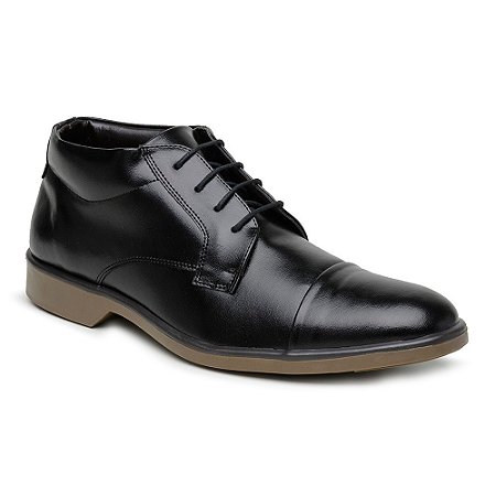 Bota Masculina Comfort Casual De Amarrar Urban Preto 45044