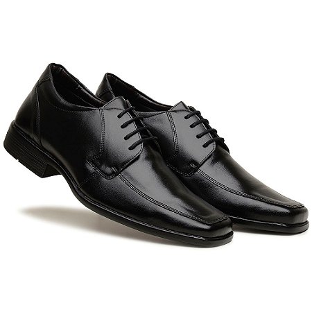Sapato Masculino Social Comfort Ultra De Amarrar Preto 90100