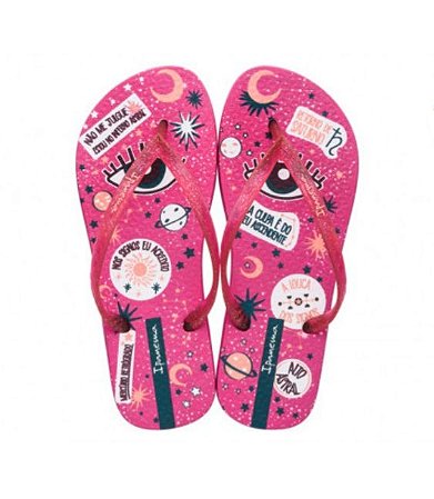 Chinelo Feminino Ipanema Trendy 26026 Rosa Azul Branco