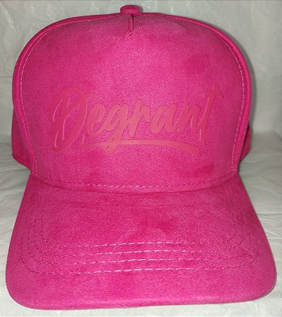 Boné Unissex Suede Rosa Bordado Degrant Forrado