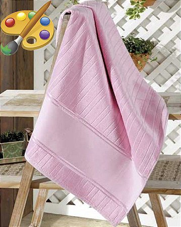 Toalha de Lavabo para pintar Velour Artesanalle - Dohler - Cor Rosa