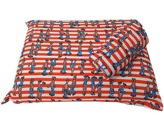 Jogo de Cama Solteiro 2 peças Malha lençol com elástico estampado e Fronha Wally