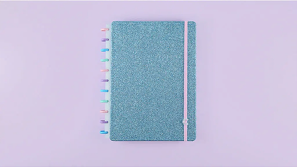 Caderno Lets Glitter Ocean Blue | CI
