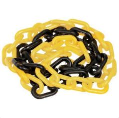 CORRENTE PVC JUNTALIDER PRETO AMARELO 10MM 3,6 METROS